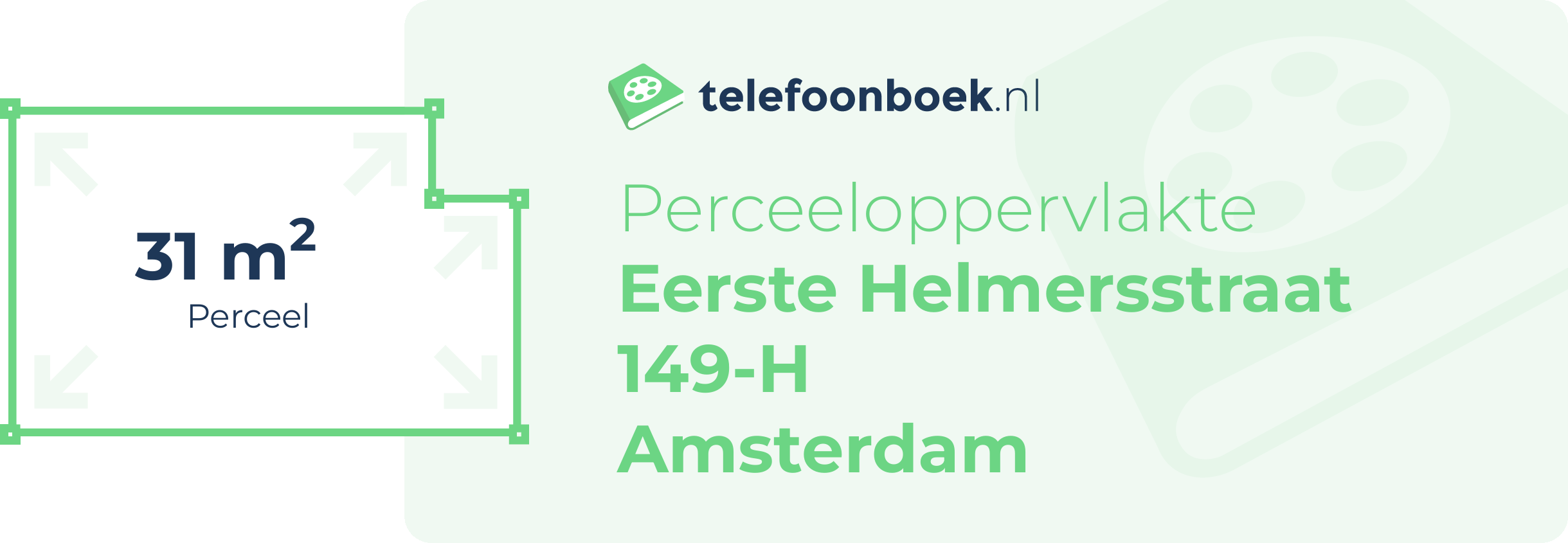 Perceeloppervlakte Eerste Helmersstraat 149-H Amsterdam