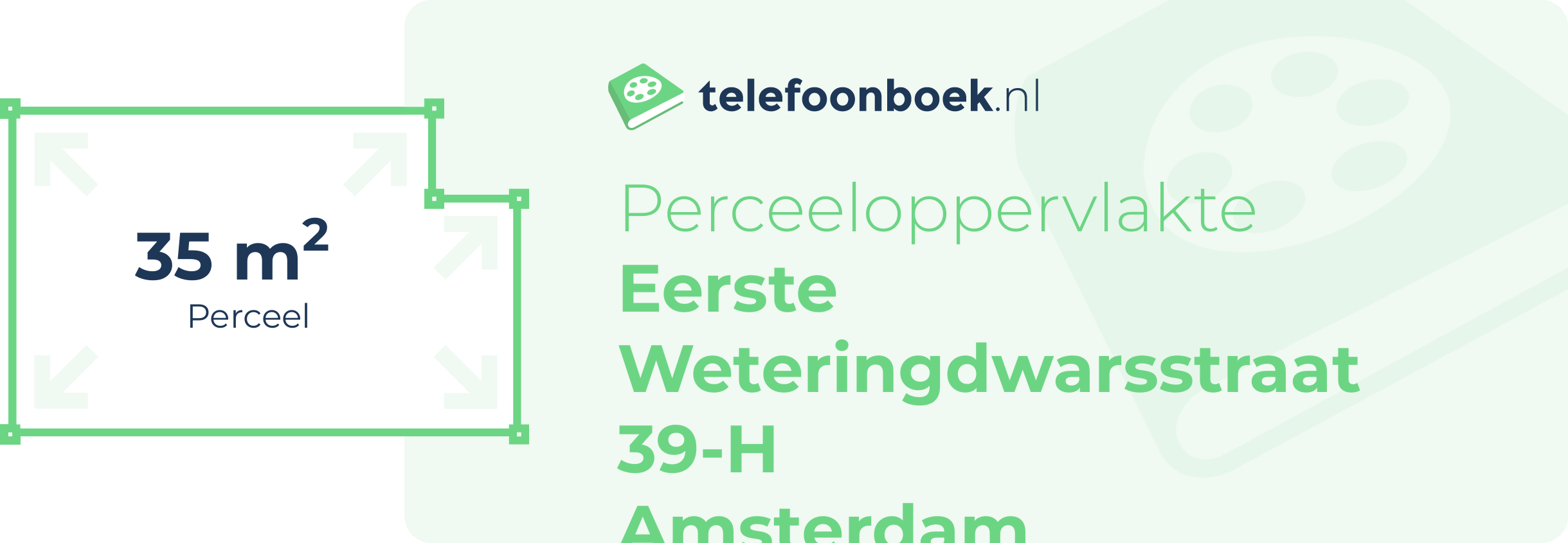 Perceeloppervlakte Eerste Weteringdwarsstraat 39-H Amsterdam