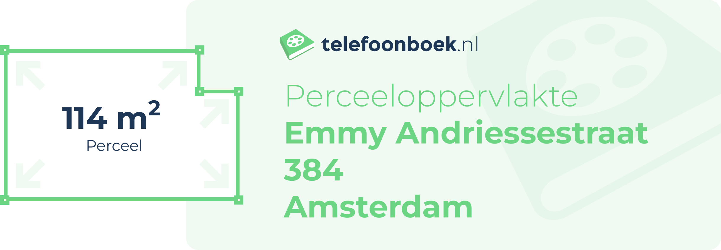 Perceeloppervlakte Emmy Andriessestraat 384 Amsterdam