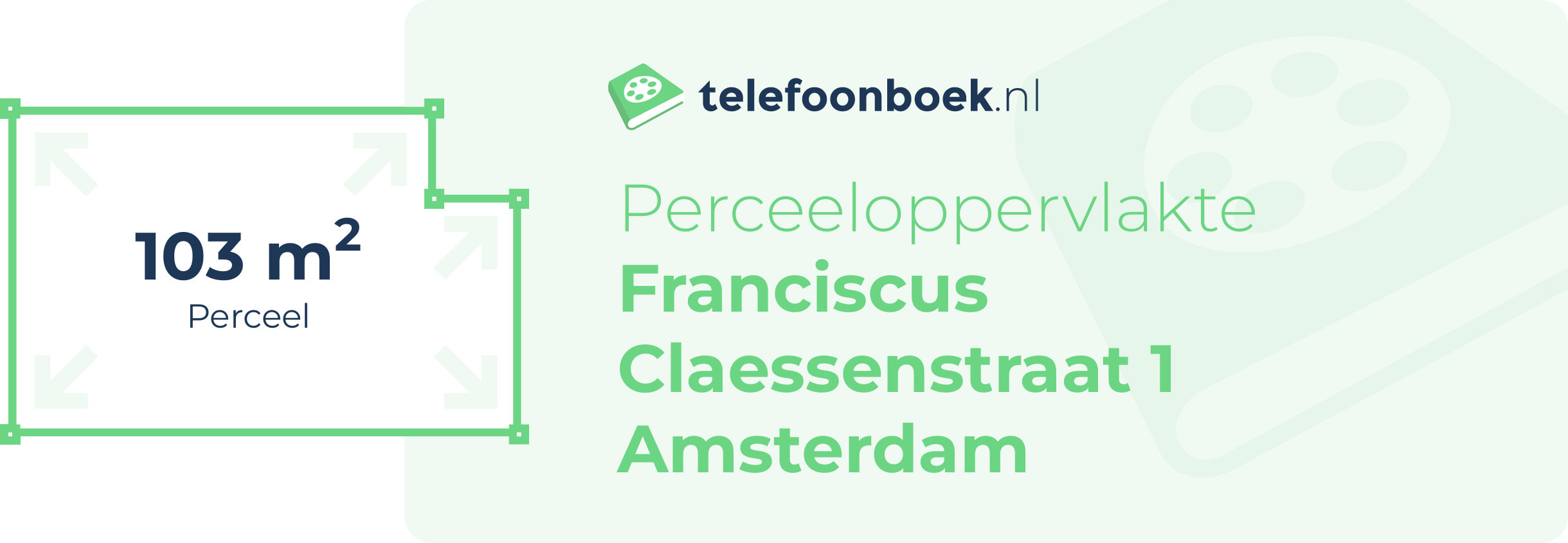 Perceeloppervlakte Franciscus Claessenstraat 1 Amsterdam