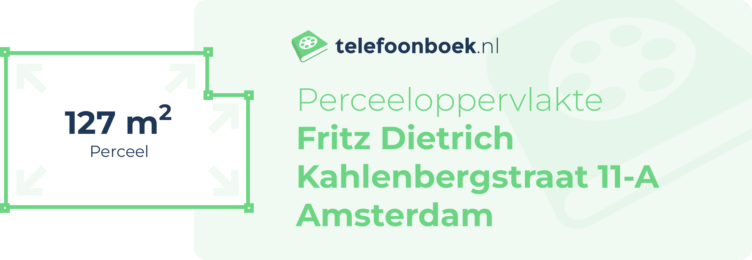 Perceeloppervlakte Fritz Dietrich Kahlenbergstraat 11-A Amsterdam