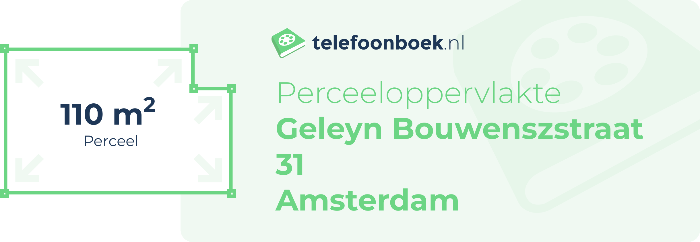 Perceeloppervlakte Geleyn Bouwenszstraat 31 Amsterdam