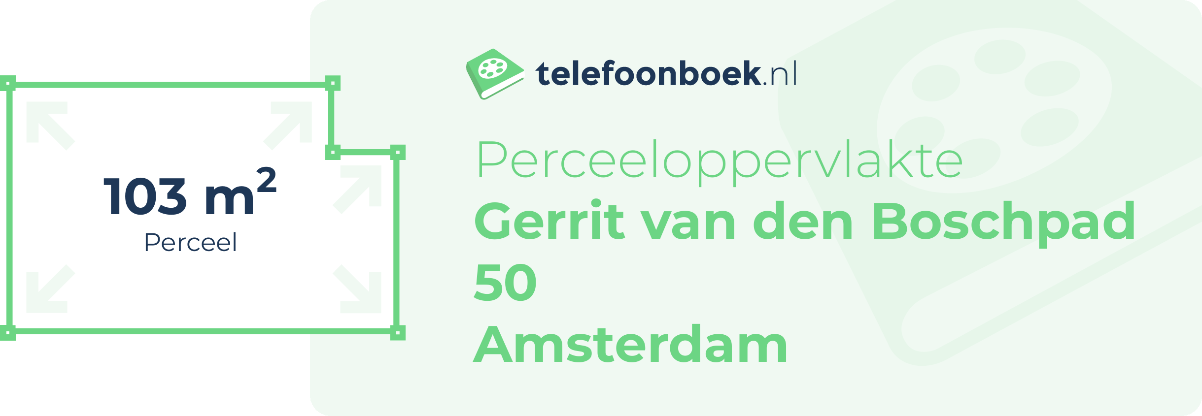 Perceeloppervlakte Gerrit Van Den Boschpad 50 Amsterdam