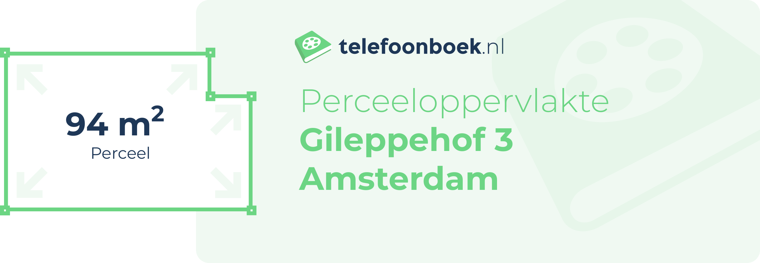 Perceeloppervlakte Gileppehof 3 Amsterdam