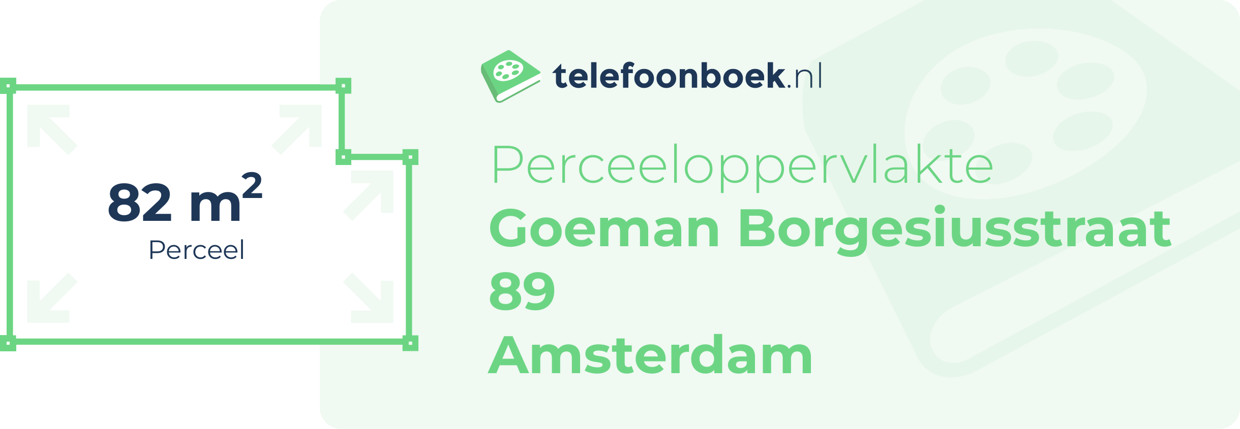 Perceeloppervlakte Goeman Borgesiusstraat 89 Amsterdam