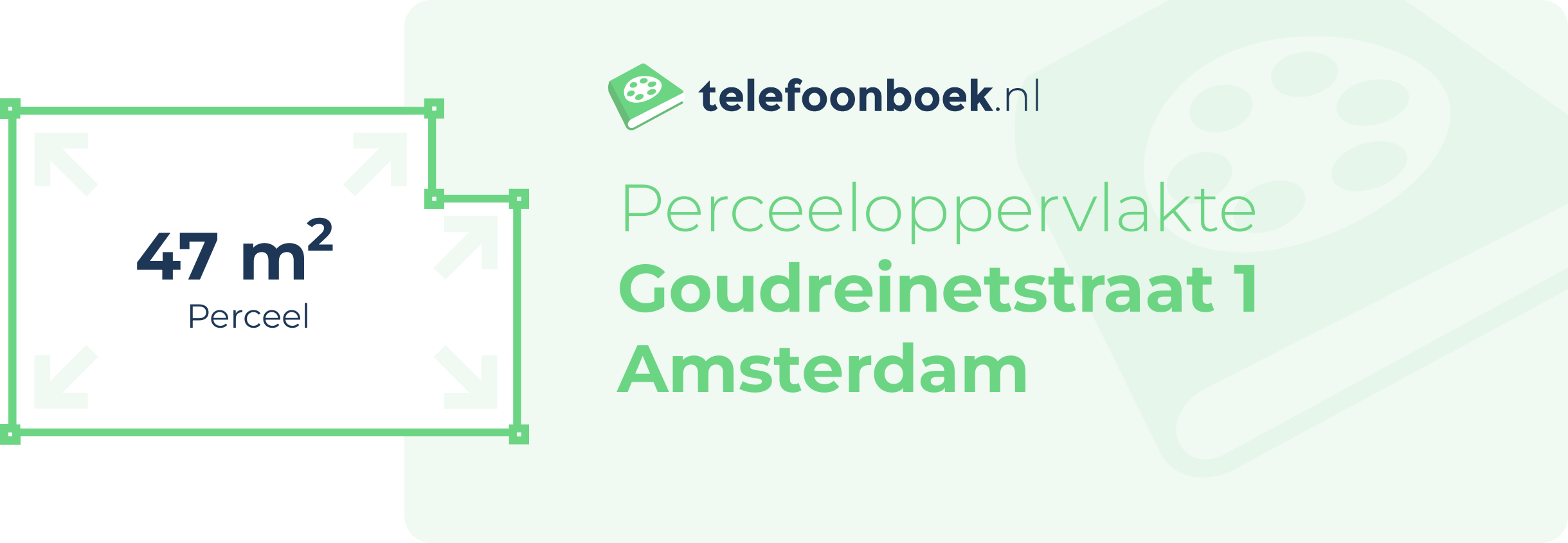 Perceeloppervlakte Goudreinetstraat 1 Amsterdam