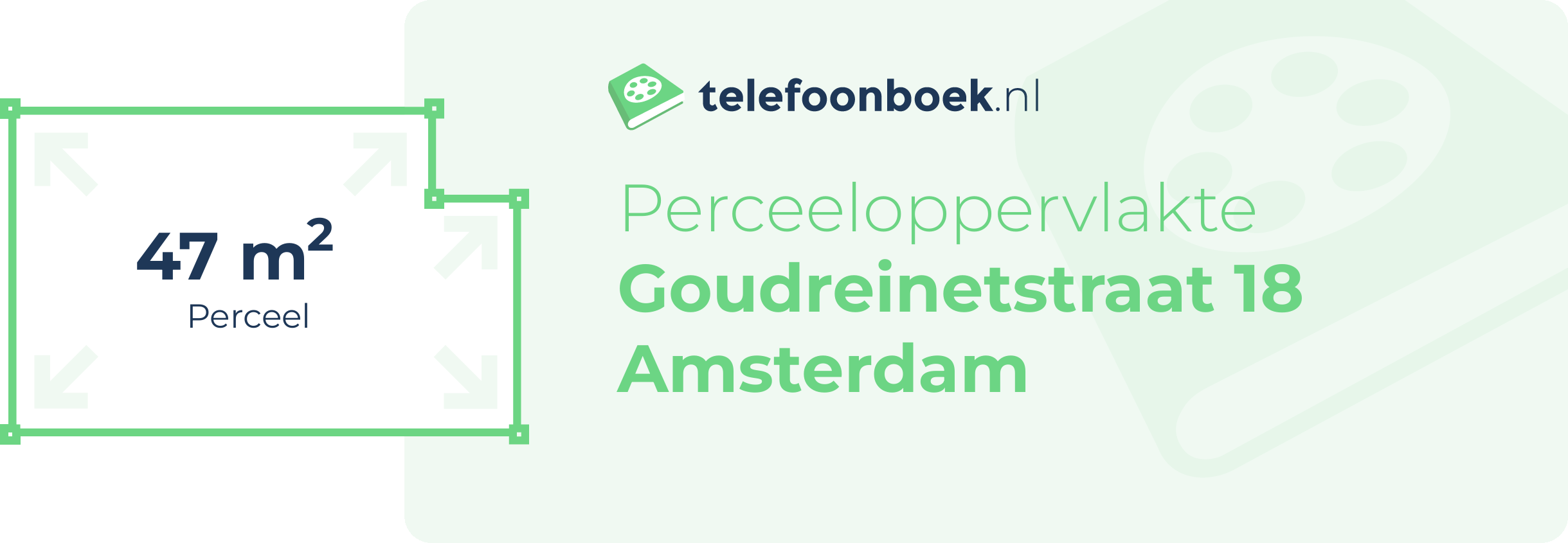 Perceeloppervlakte Goudreinetstraat 18 Amsterdam