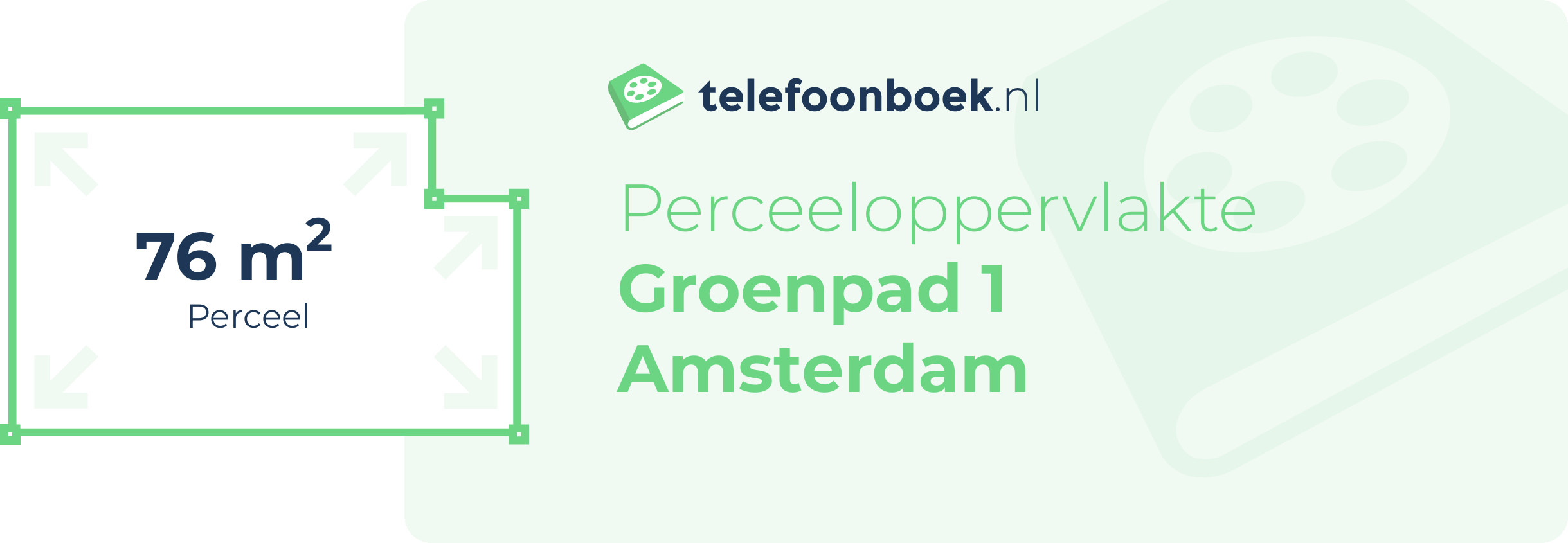 Perceeloppervlakte Groenpad 1 Amsterdam