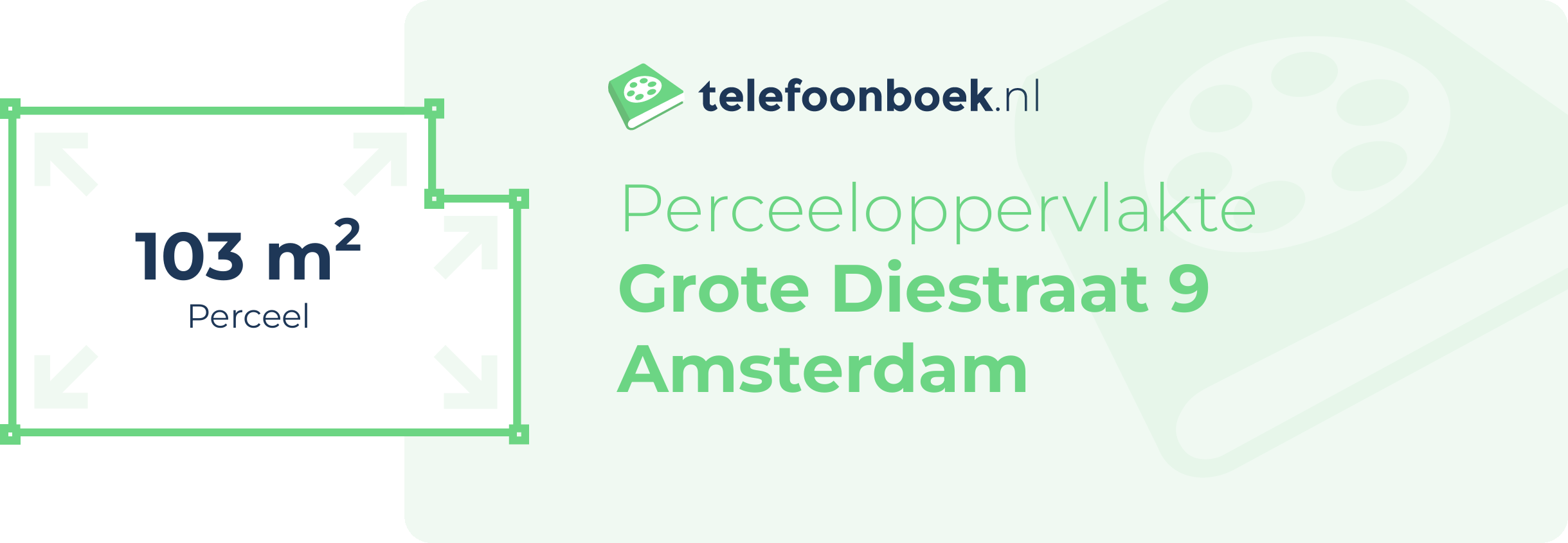 Perceeloppervlakte Grote Diestraat 9 Amsterdam