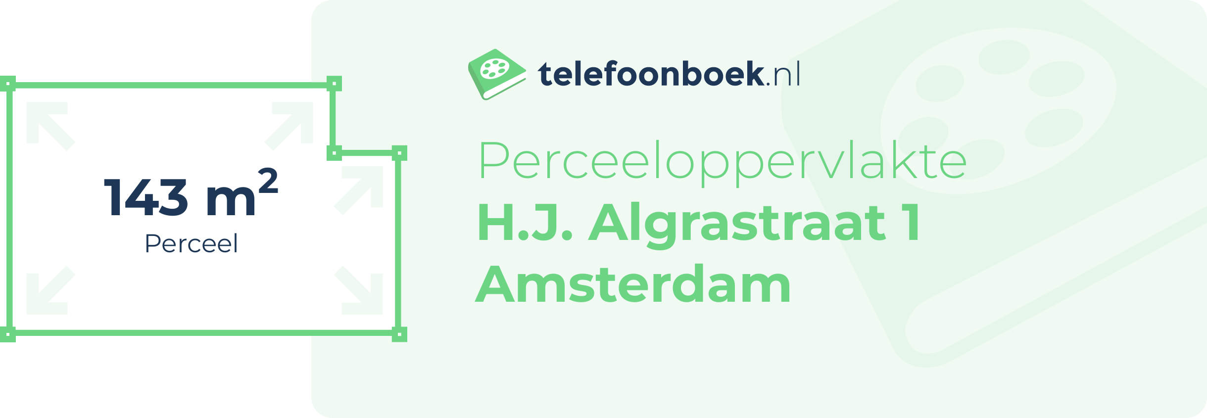 Perceeloppervlakte H.J. Algrastraat 1 Amsterdam
