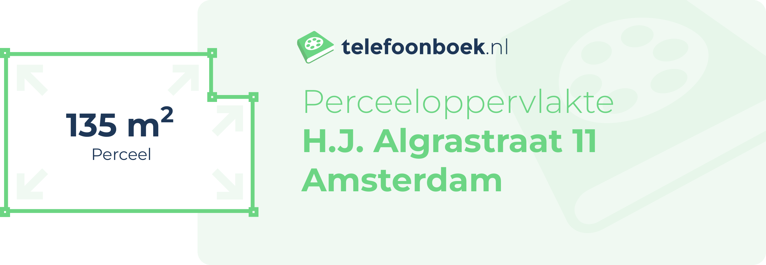 Perceeloppervlakte H.J. Algrastraat 11 Amsterdam