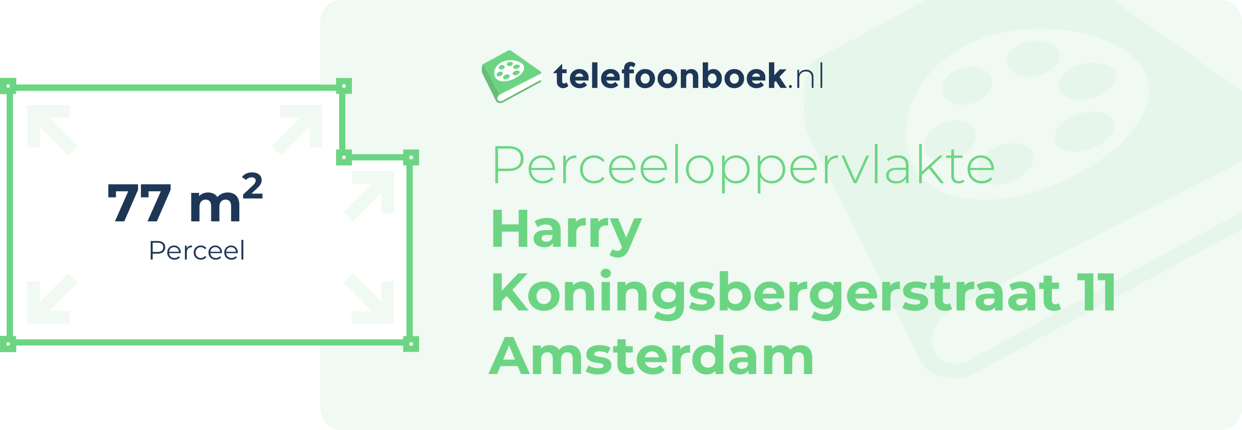 Perceeloppervlakte Harry Koningsbergerstraat 11 Amsterdam