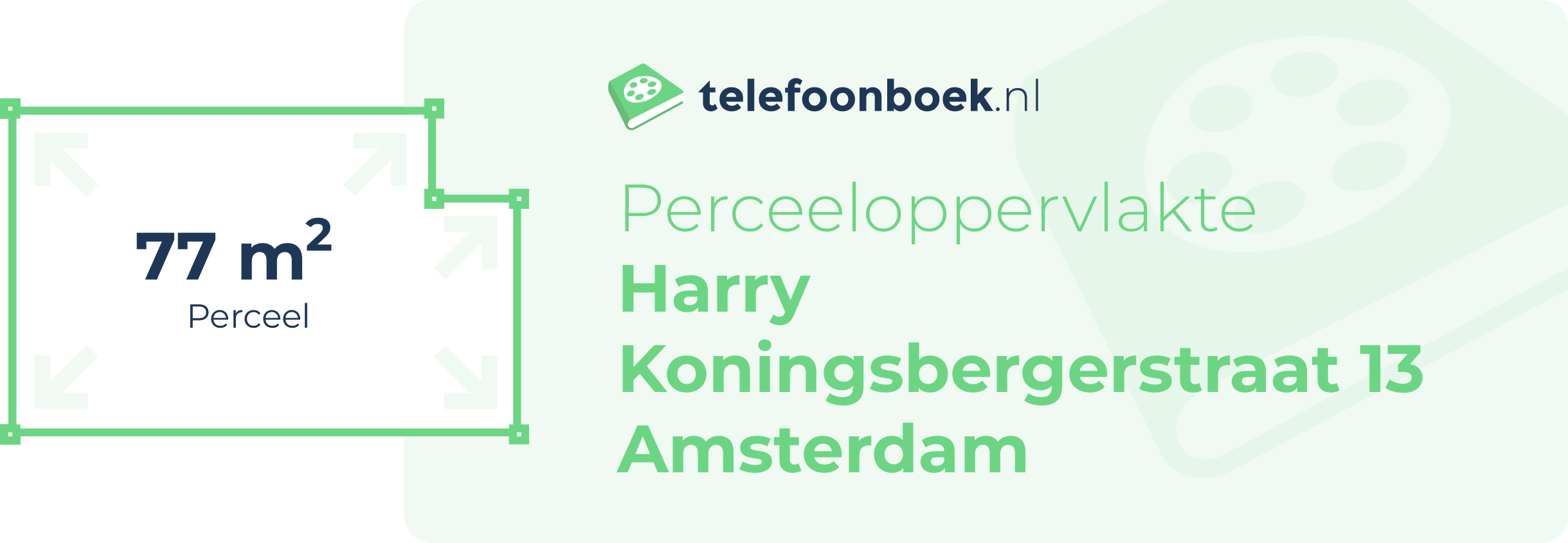 Perceeloppervlakte Harry Koningsbergerstraat 13 Amsterdam