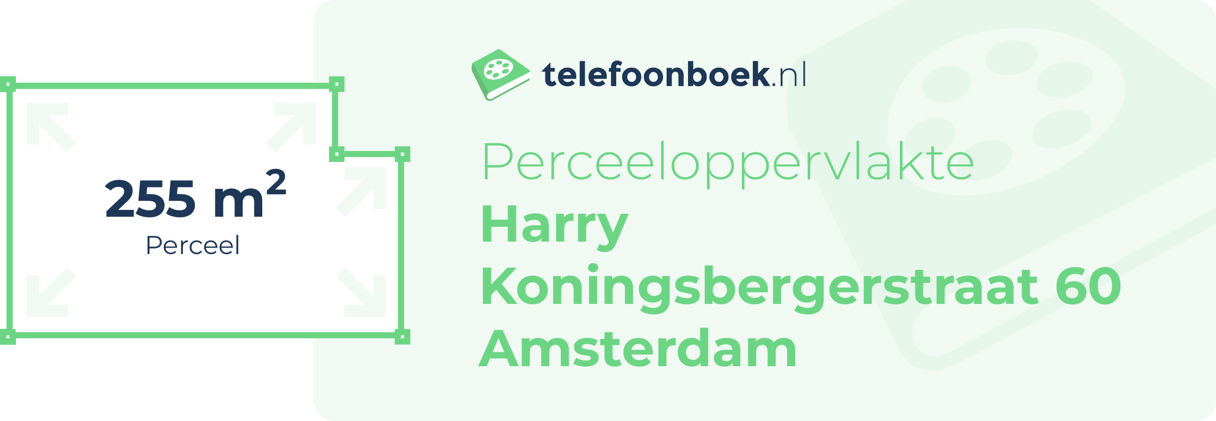 Perceeloppervlakte Harry Koningsbergerstraat 60 Amsterdam