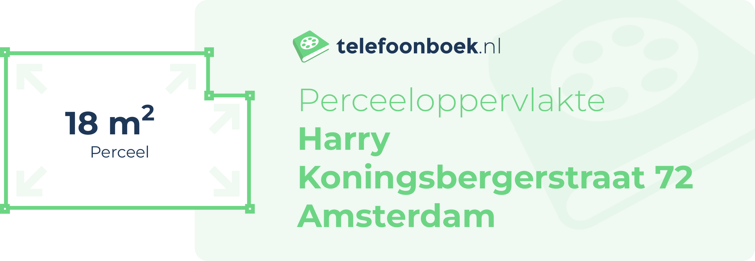 Perceeloppervlakte Harry Koningsbergerstraat 72 Amsterdam