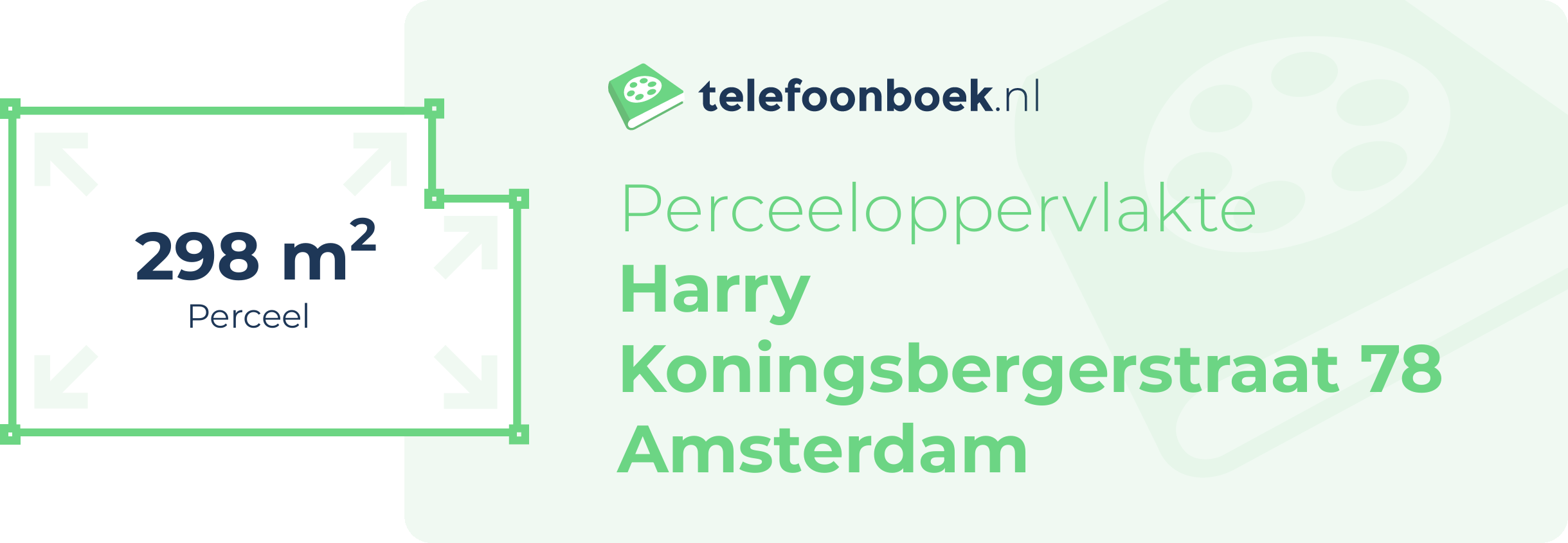 Perceeloppervlakte Harry Koningsbergerstraat 78 Amsterdam