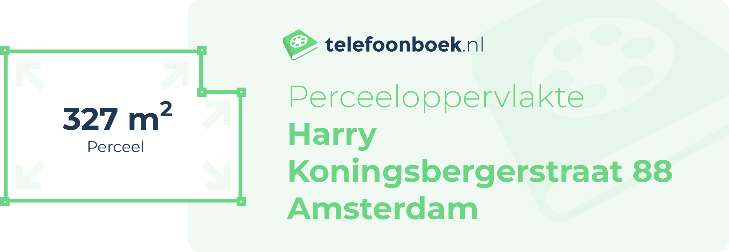 Perceeloppervlakte Harry Koningsbergerstraat 88 Amsterdam