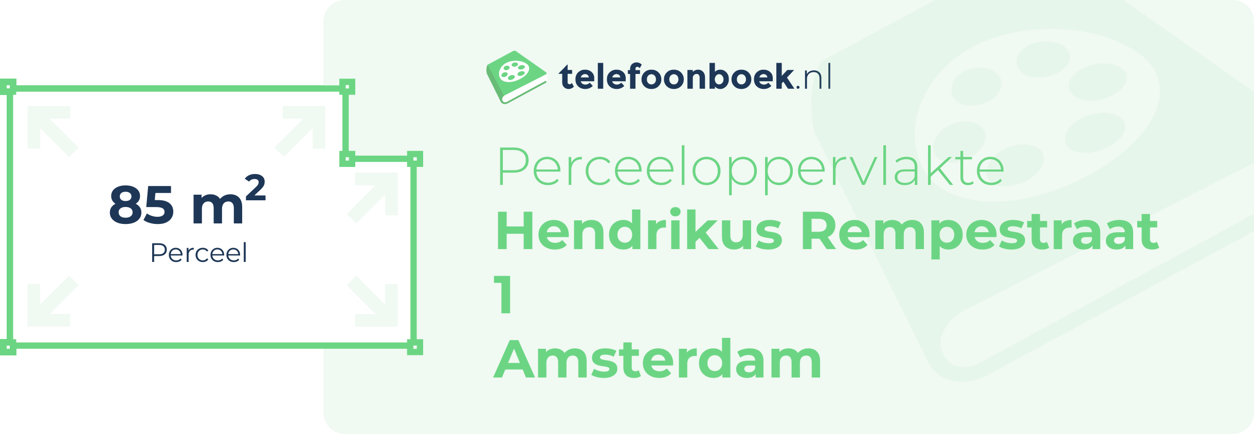 Perceeloppervlakte Hendrikus Rempestraat 1 Amsterdam