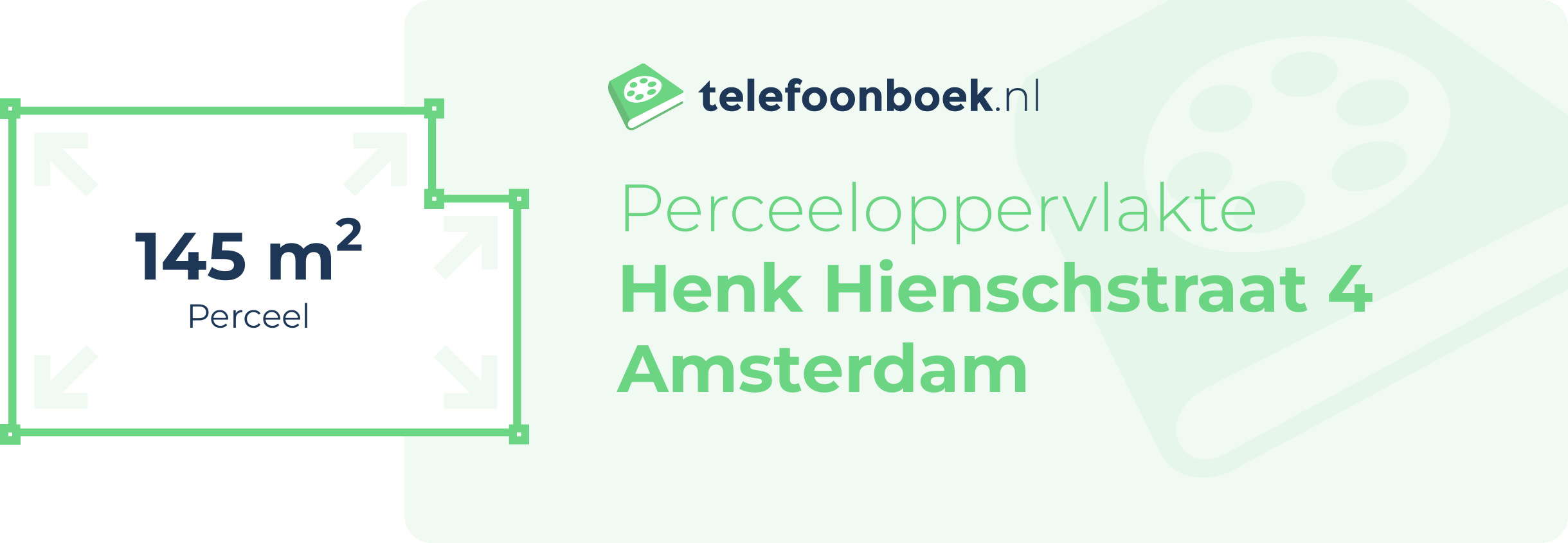 Perceeloppervlakte Henk Hienschstraat 4 Amsterdam