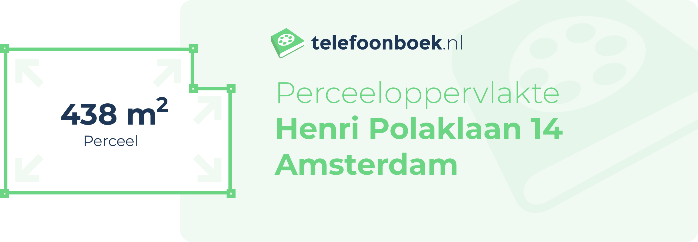 Perceeloppervlakte Henri Polaklaan 14 Amsterdam