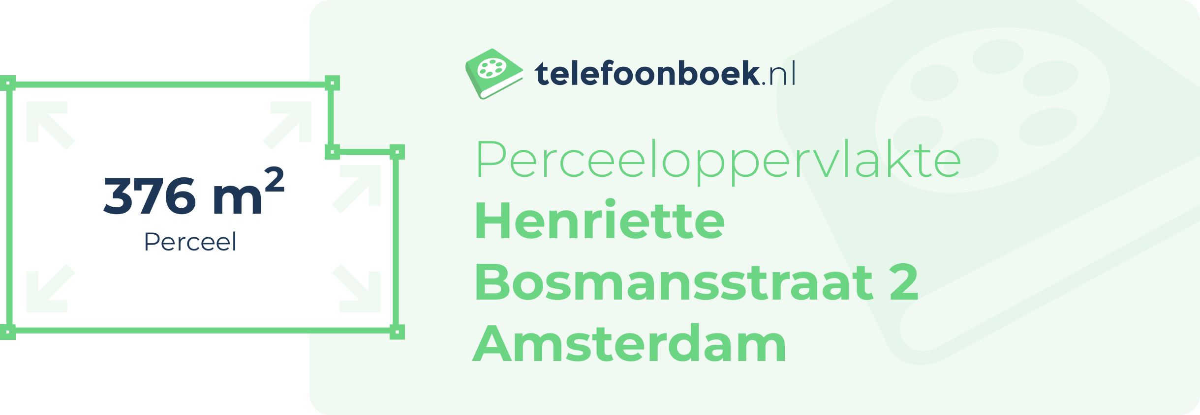 Perceeloppervlakte Henriette Bosmansstraat 2 Amsterdam