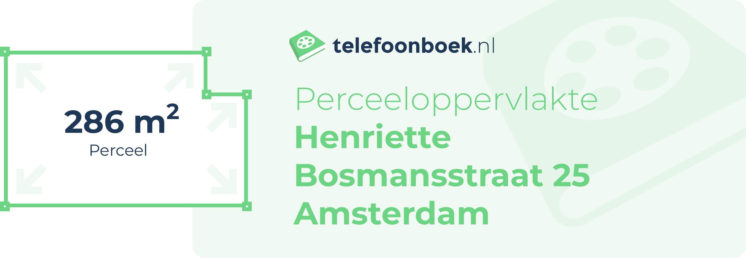 Perceeloppervlakte Henriette Bosmansstraat 25 Amsterdam