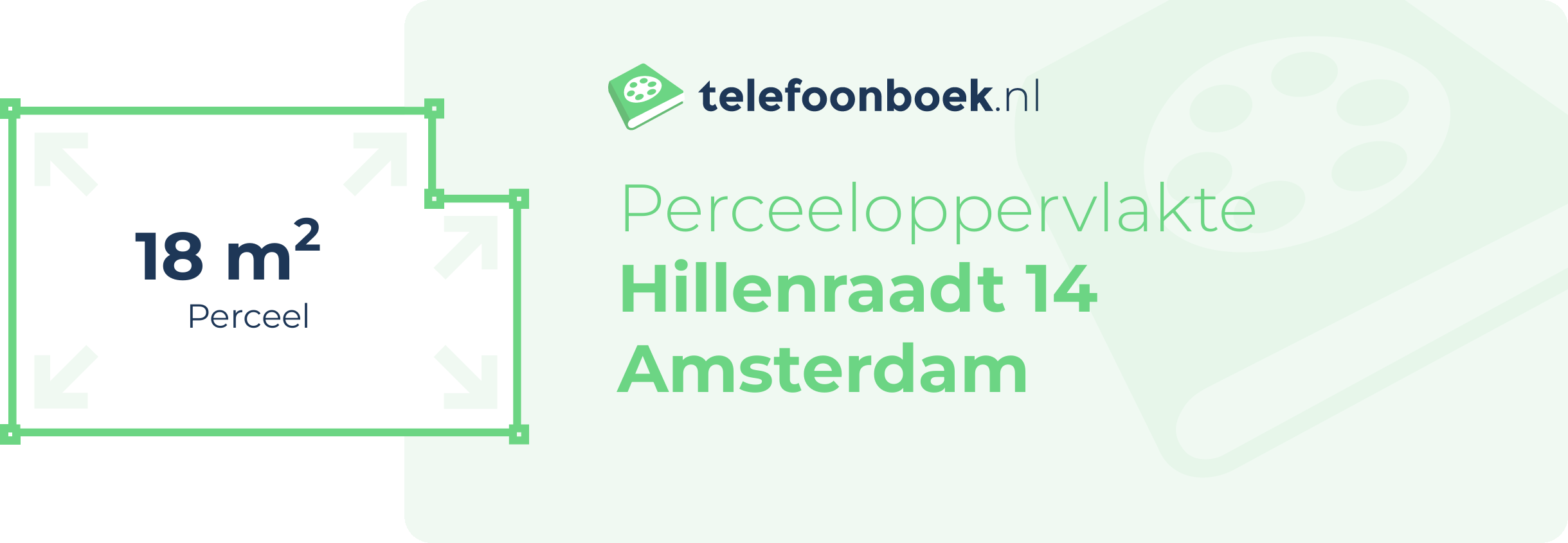 Perceeloppervlakte Hillenraadt 14 Amsterdam