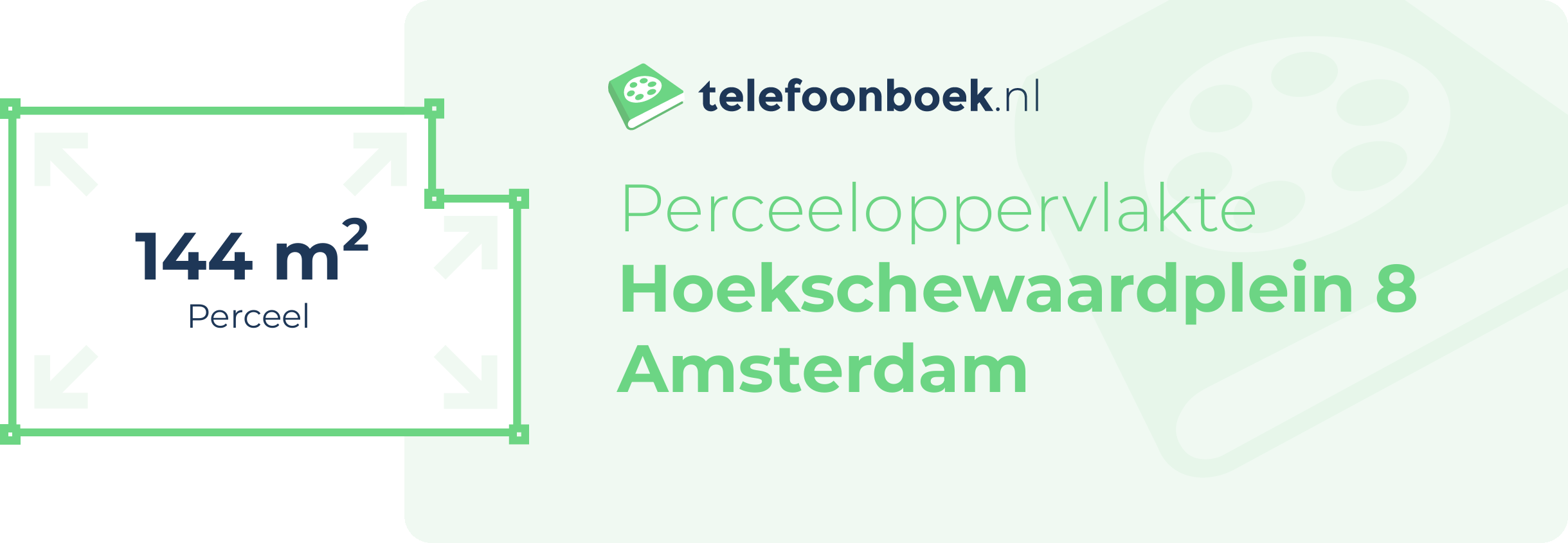 Perceeloppervlakte Hoekschewaardplein 8 Amsterdam