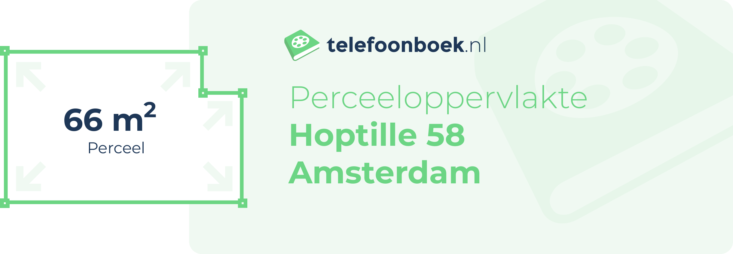 Perceeloppervlakte Hoptille 58 Amsterdam