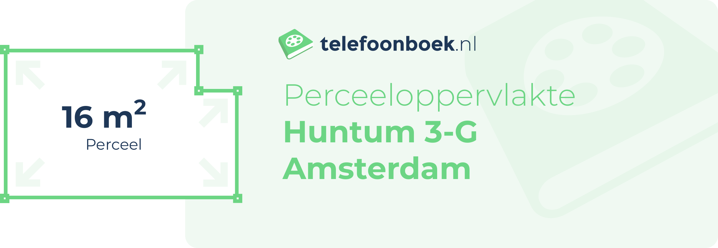 Perceeloppervlakte Huntum 3-G Amsterdam