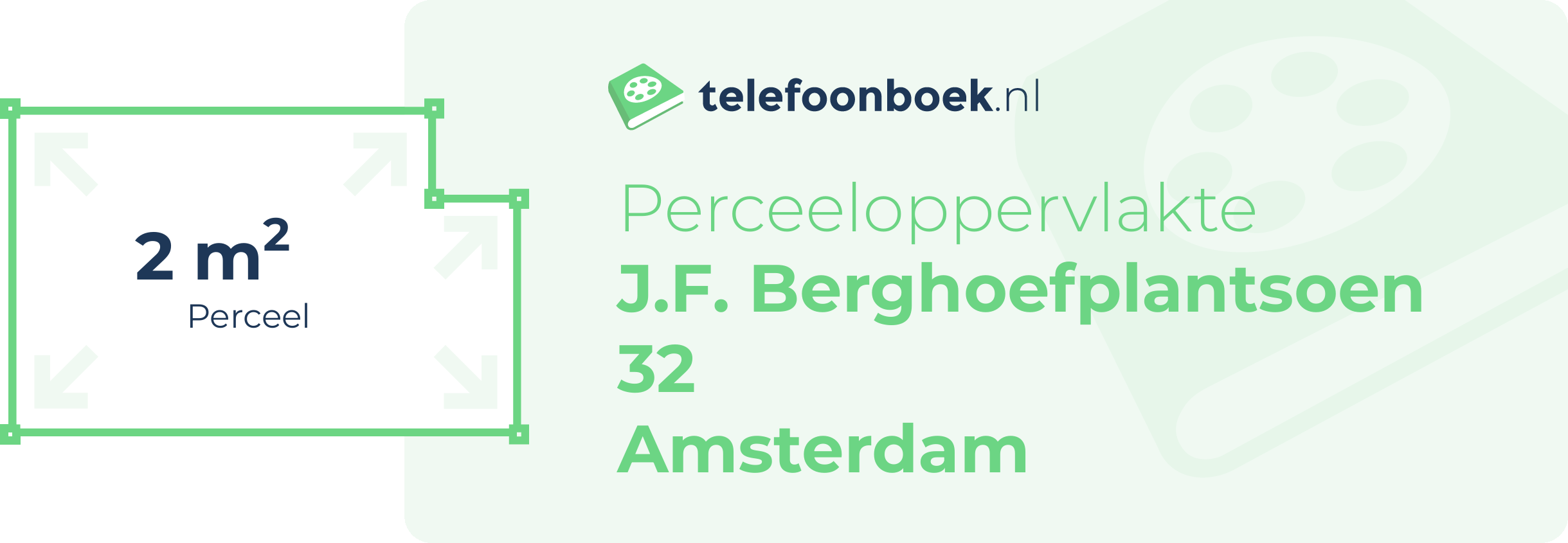 Perceeloppervlakte J.F. Berghoefplantsoen 32 Amsterdam