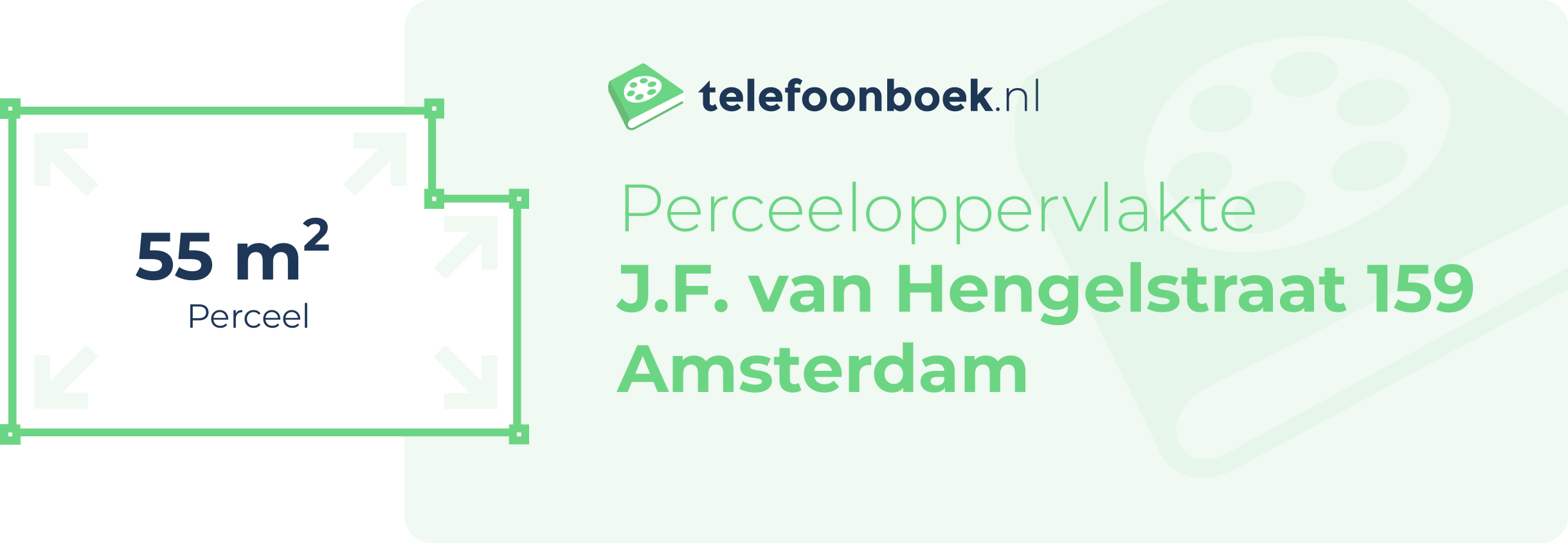 Perceeloppervlakte J.F. Van Hengelstraat 159 Amsterdam