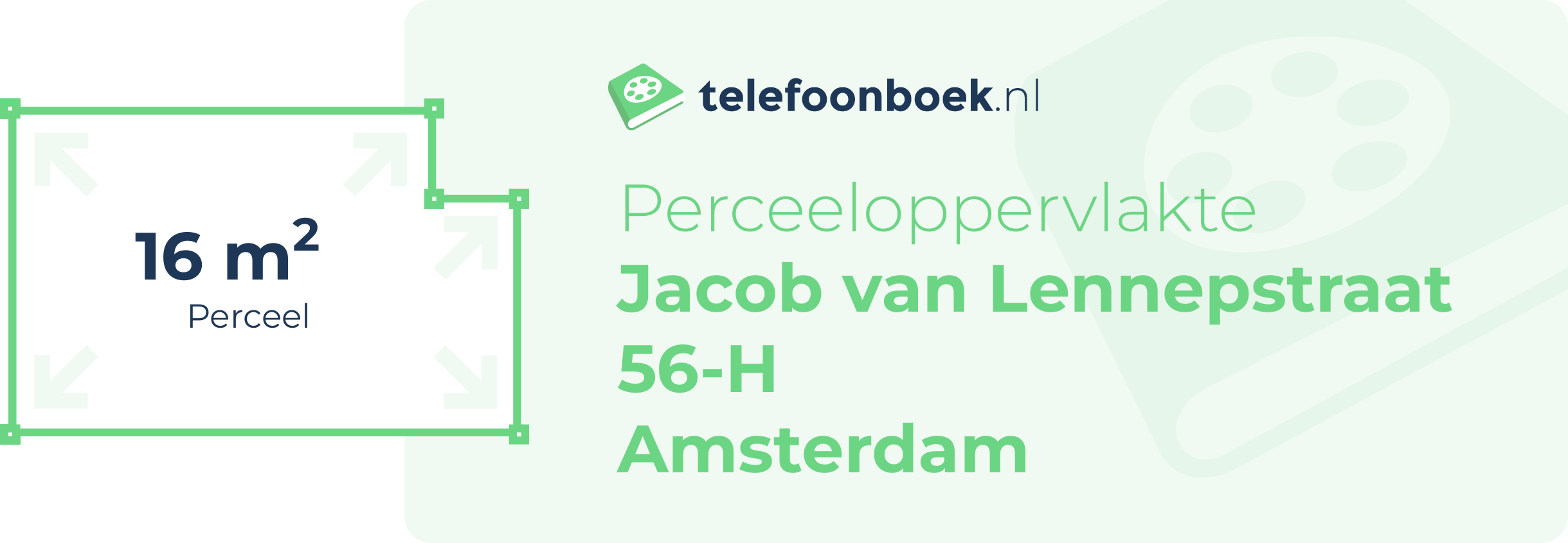 Perceeloppervlakte Jacob Van Lennepstraat 56-H Amsterdam