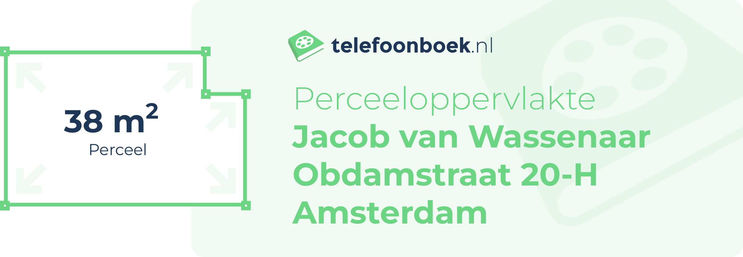 Perceeloppervlakte Jacob Van Wassenaar Obdamstraat 20-H Amsterdam