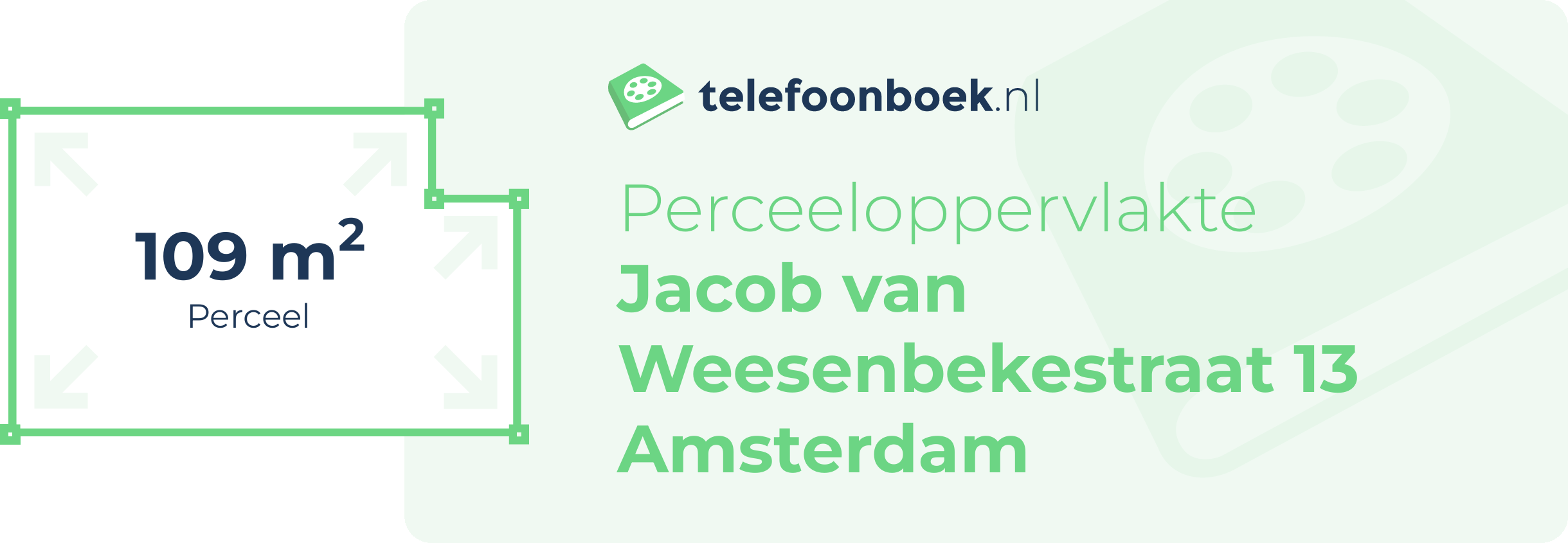 Perceeloppervlakte Jacob Van Weesenbekestraat 13 Amsterdam