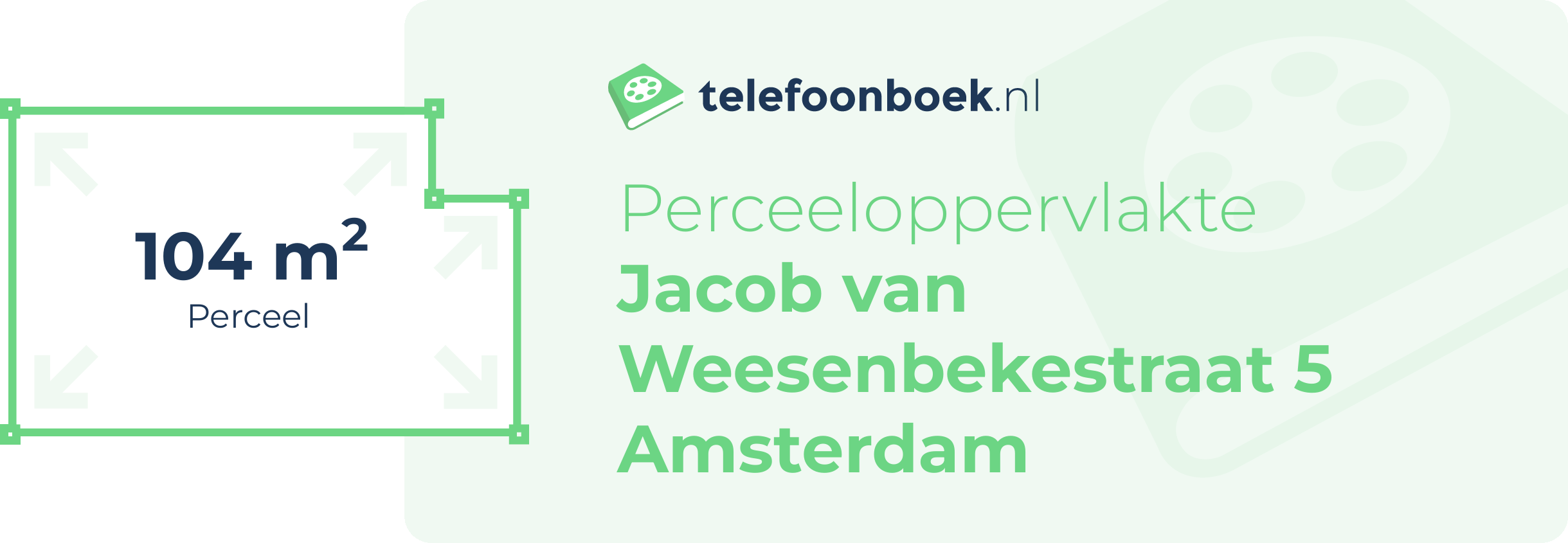 Perceeloppervlakte Jacob Van Weesenbekestraat 5 Amsterdam