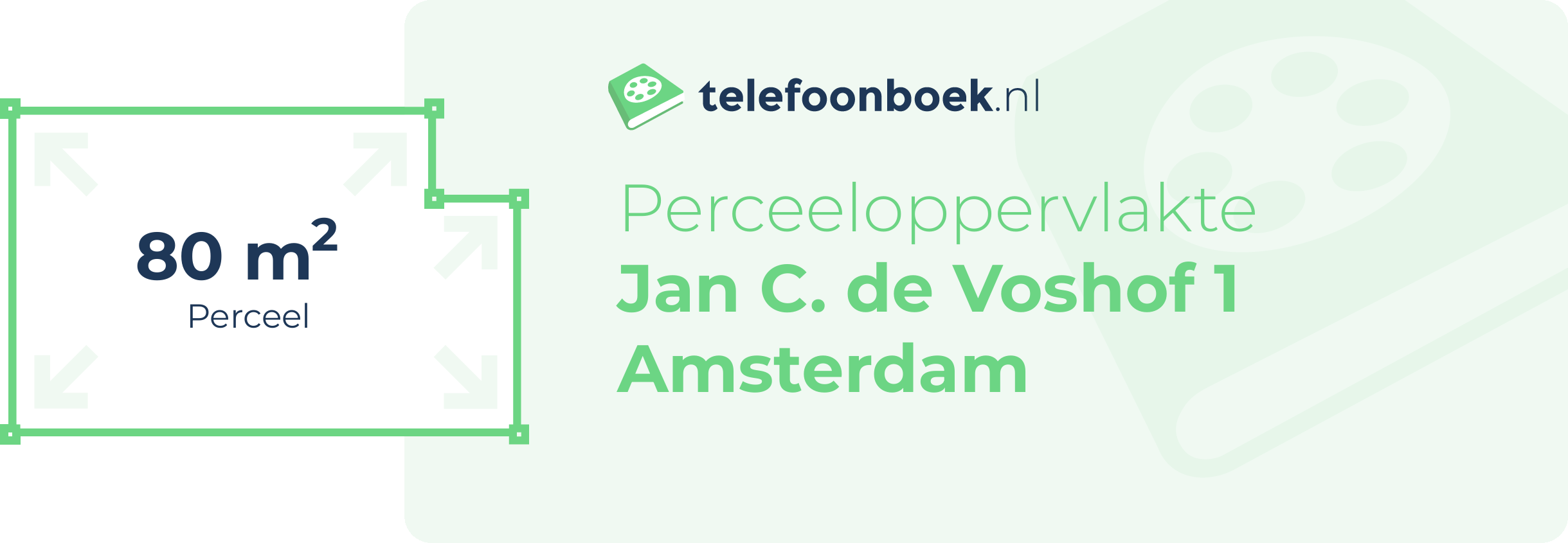 Perceeloppervlakte Jan C. De Voshof 1 Amsterdam