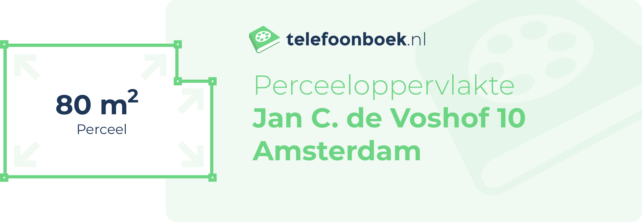 Perceeloppervlakte Jan C. De Voshof 10 Amsterdam