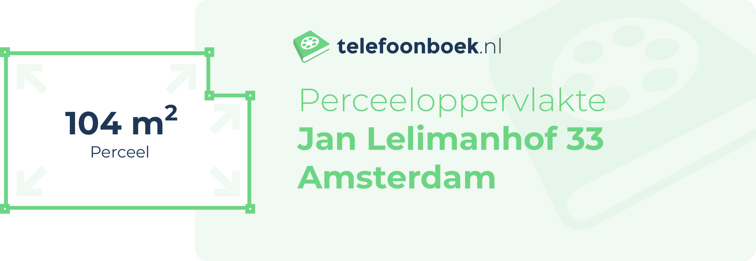 Perceeloppervlakte Jan Lelimanhof 33 Amsterdam