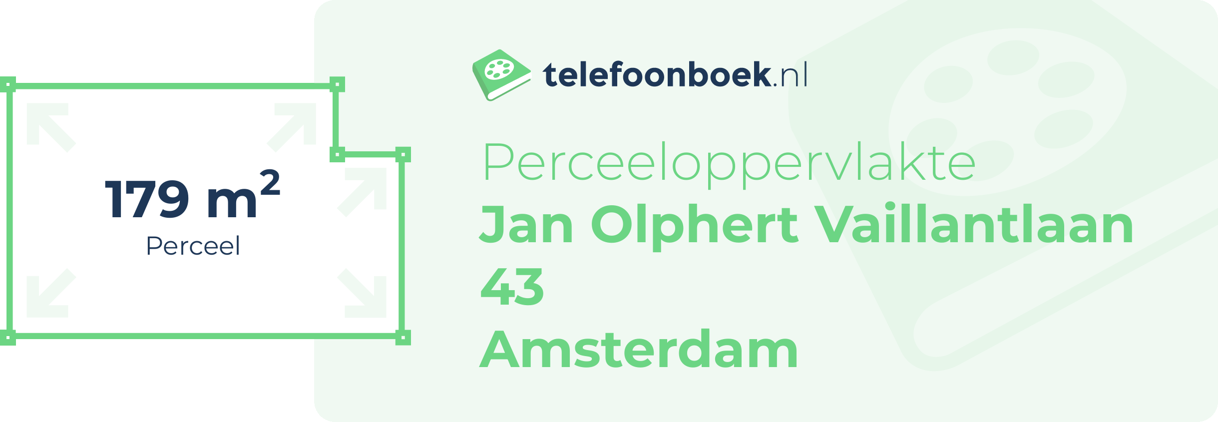 Perceeloppervlakte Jan Olphert Vaillantlaan 43 Amsterdam