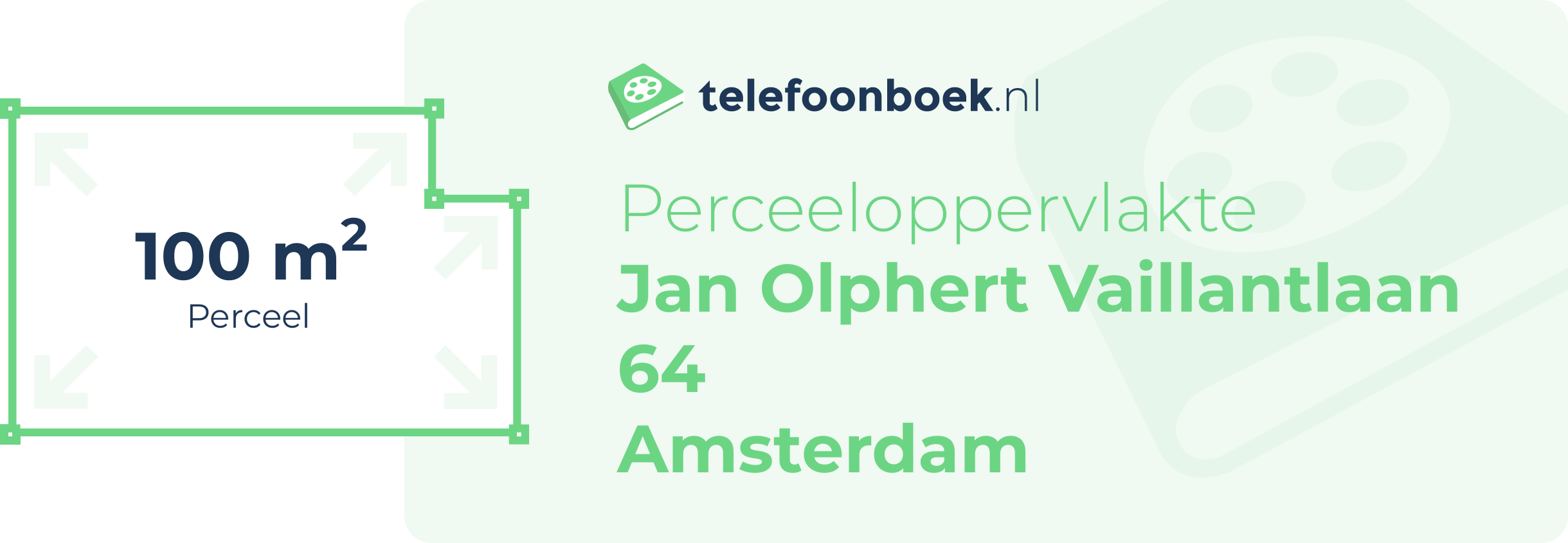 Perceeloppervlakte Jan Olphert Vaillantlaan 64 Amsterdam