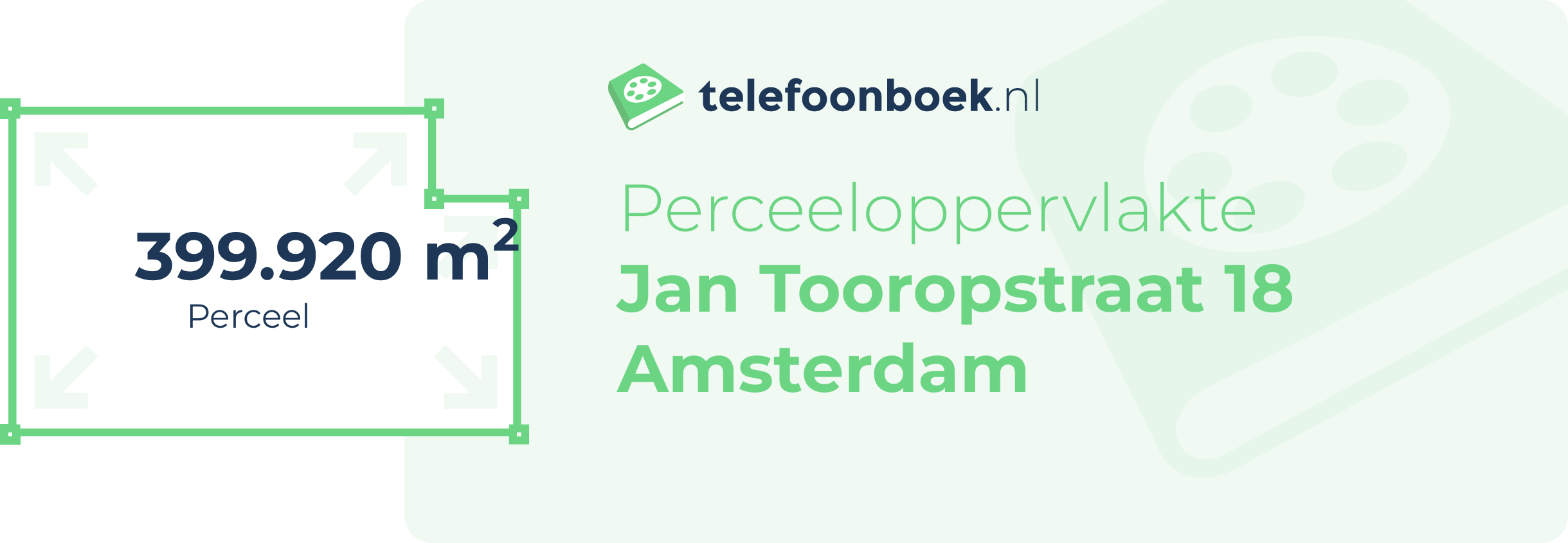 Perceeloppervlakte Jan Tooropstraat 18 Amsterdam