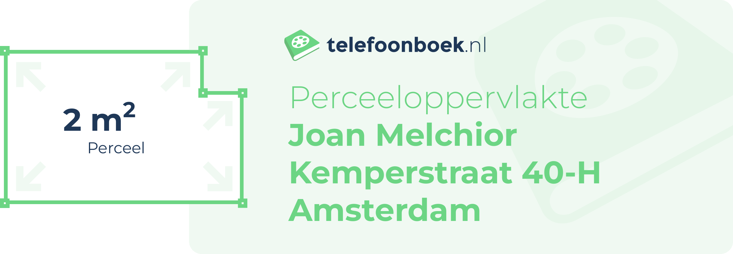 Perceeloppervlakte Joan Melchior Kemperstraat 40-H Amsterdam