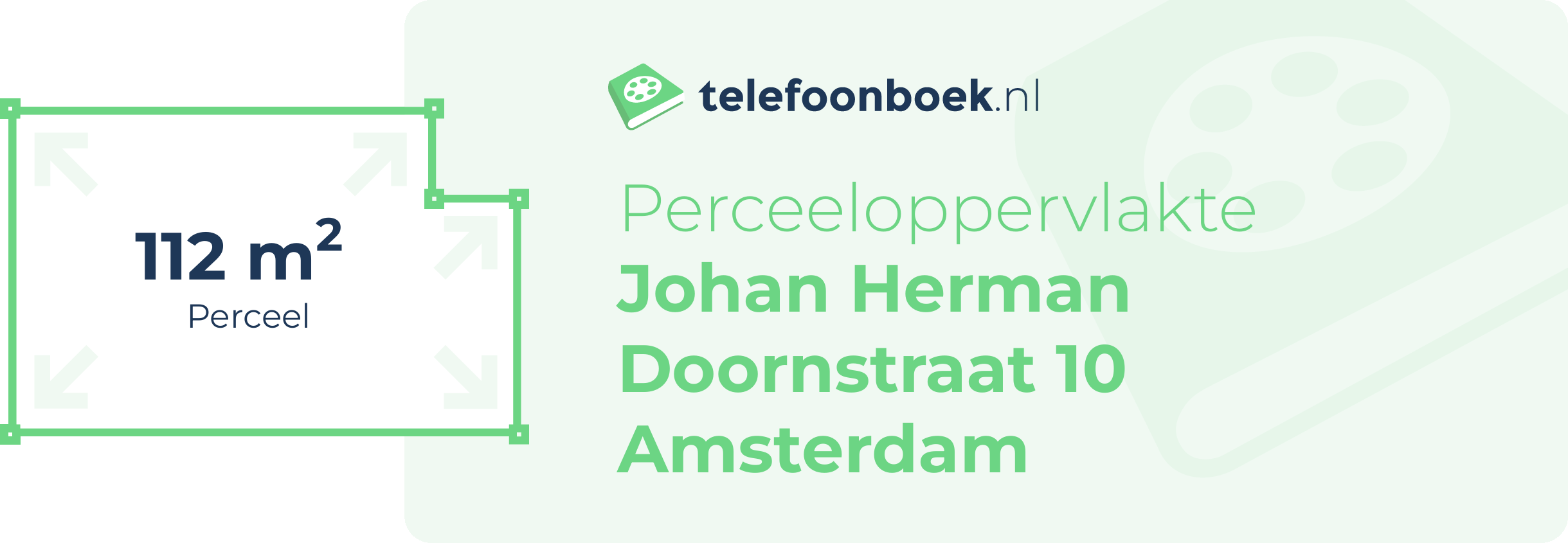 Perceeloppervlakte Johan Herman Doornstraat 10 Amsterdam