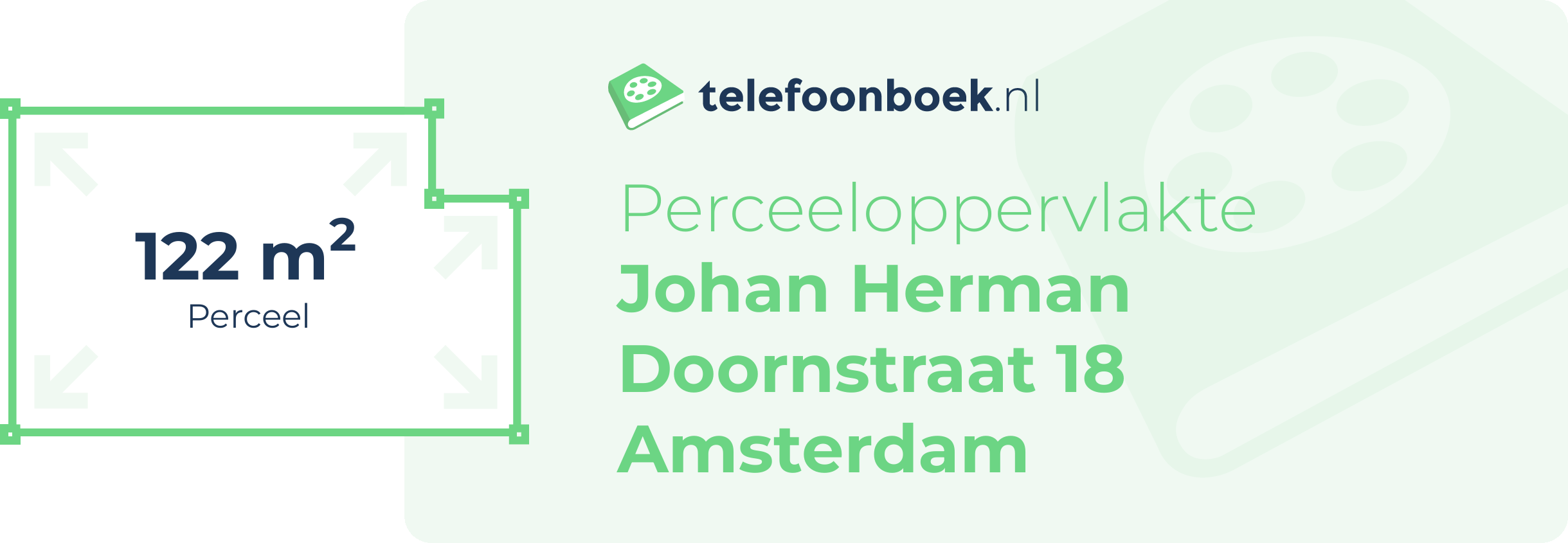 Perceeloppervlakte Johan Herman Doornstraat 18 Amsterdam