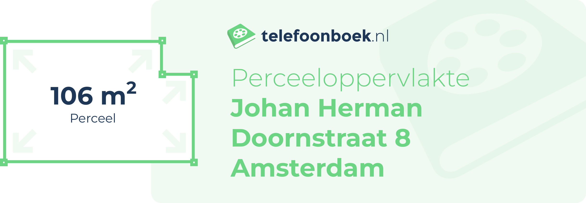 Perceeloppervlakte Johan Herman Doornstraat 8 Amsterdam