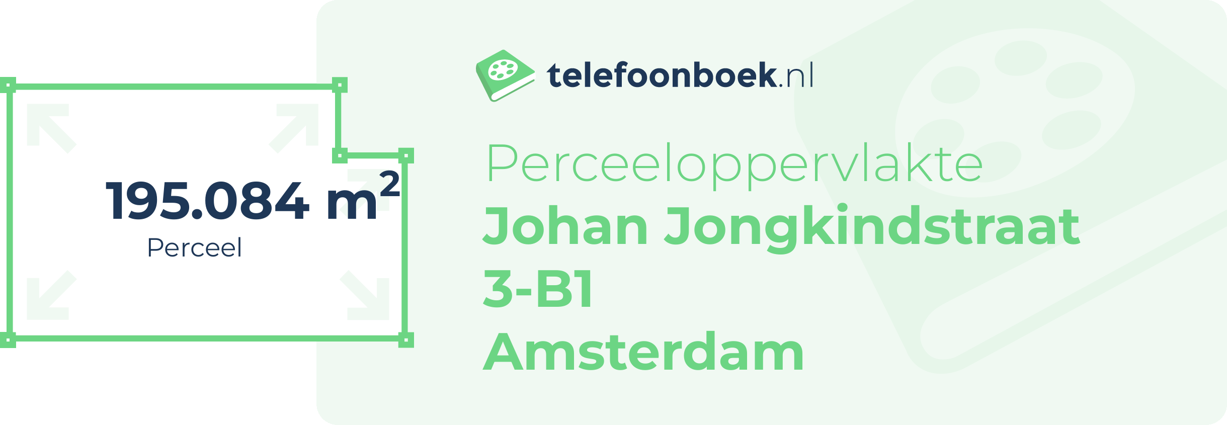 Perceeloppervlakte Johan Jongkindstraat 3-B1 Amsterdam