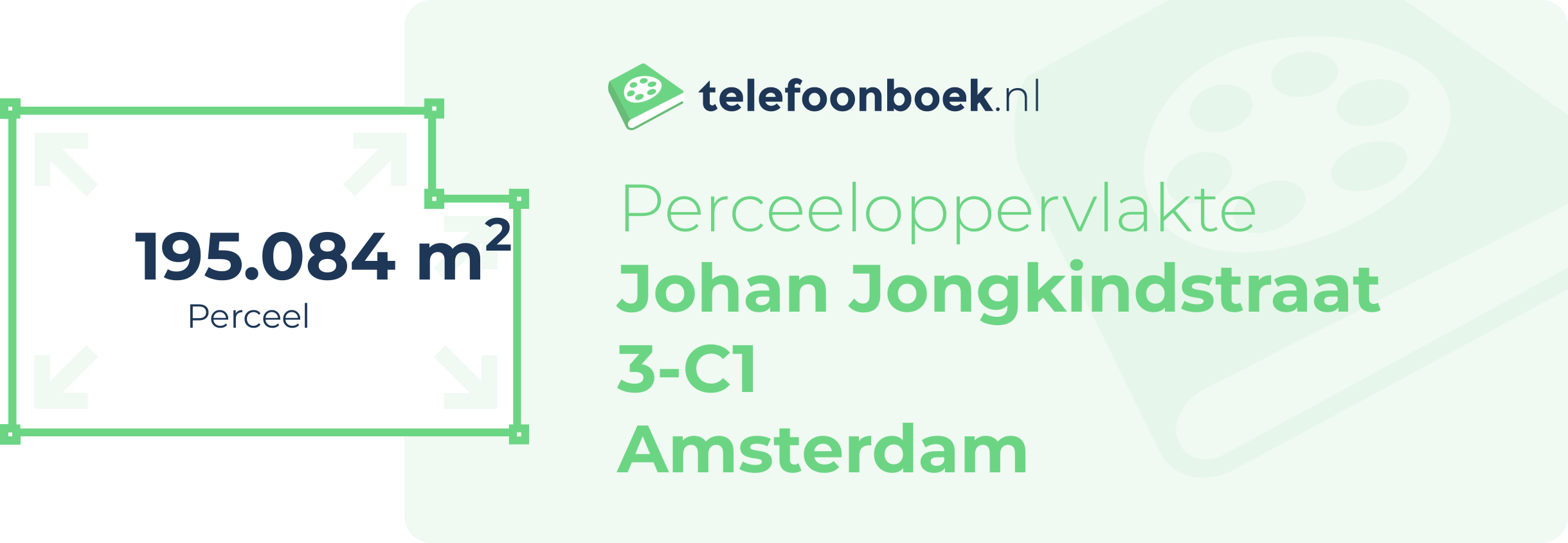 Perceeloppervlakte Johan Jongkindstraat 3-C1 Amsterdam
