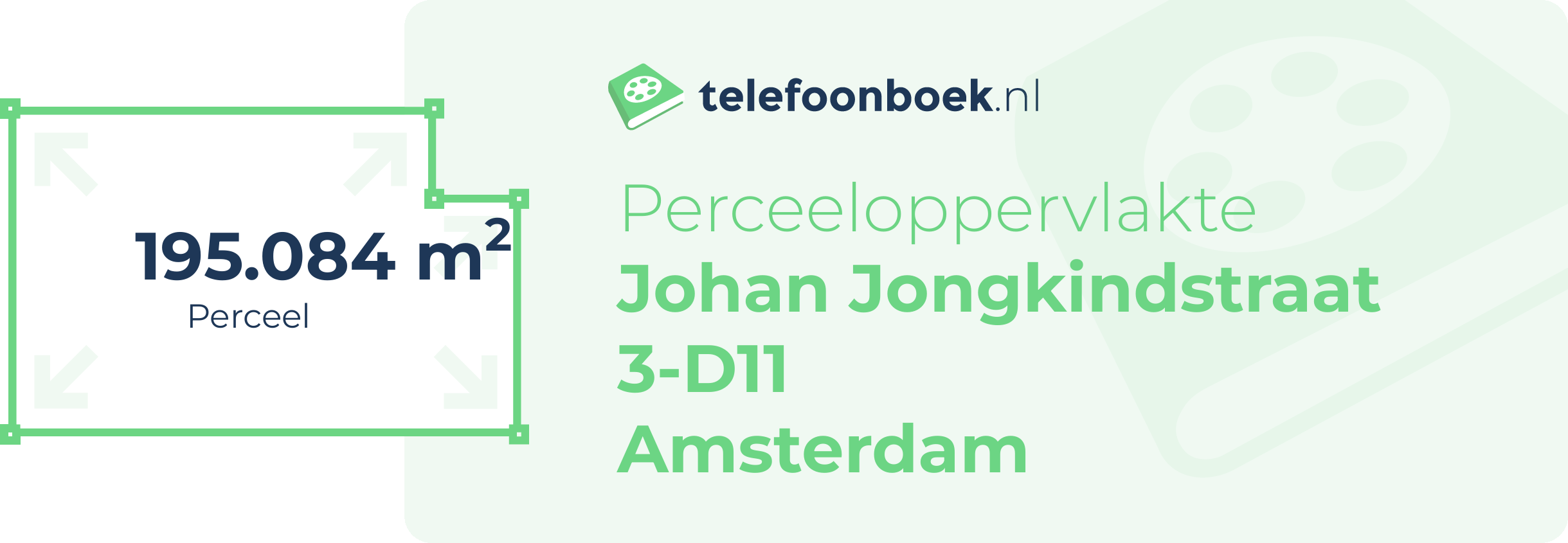Perceeloppervlakte Johan Jongkindstraat 3-D11 Amsterdam
