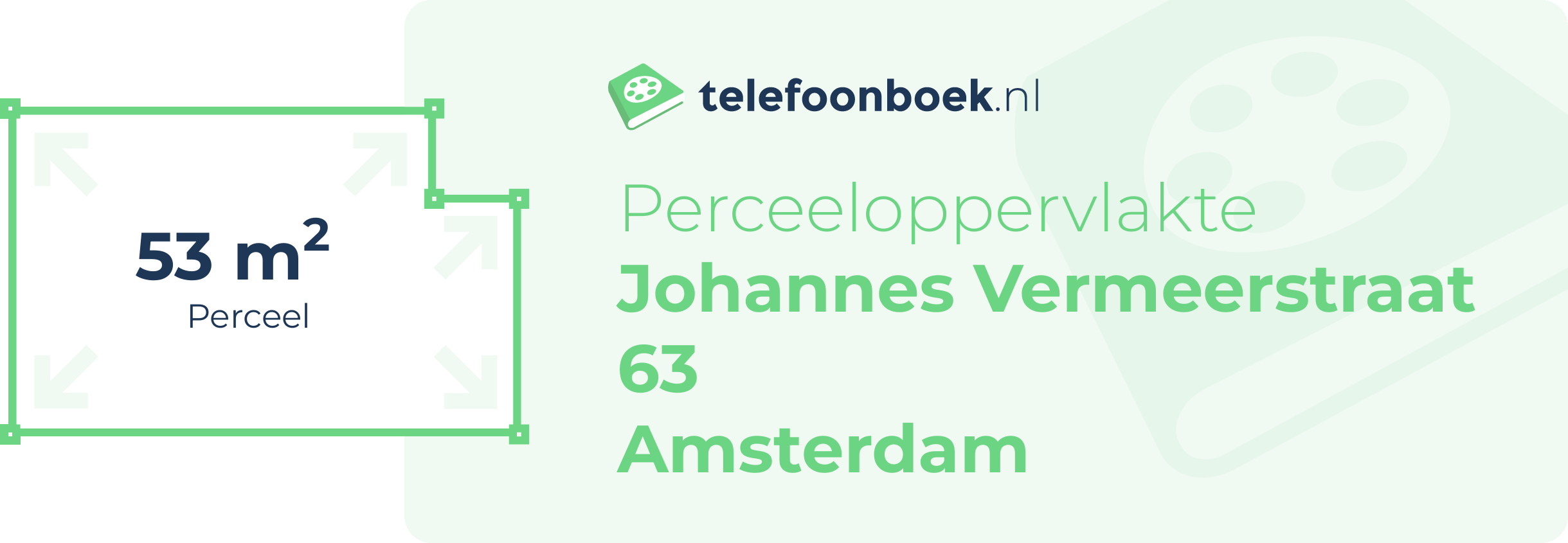 Perceeloppervlakte Johannes Vermeerstraat 63 Amsterdam